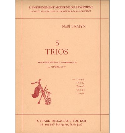 5 trios : N°1 (2 cl & sax ou 3 cl)