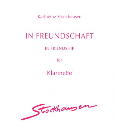 In Freundschaft (Version für Bb-Klarinette) 1977 P...