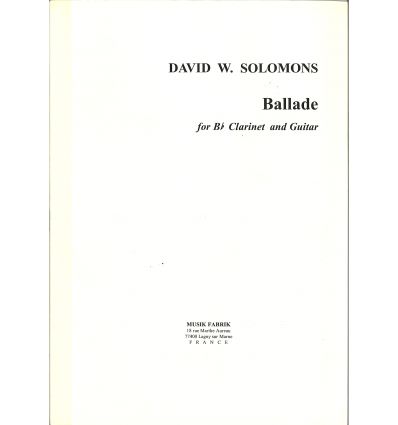 Ballade (Clarinette Sib et Guitare)