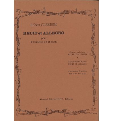 Récit et allegro (clarinette et piano)