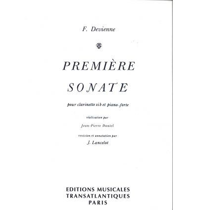 1ere Sonate (cl & piano, ed. Transatlantiques) FFE...