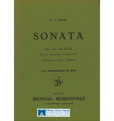 Sonata pour instr. à vent sib & piano (d'après la ...