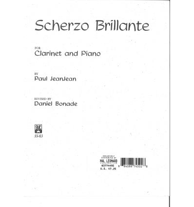 Scherzo brillante (Cl & piano) Printed on demand b...