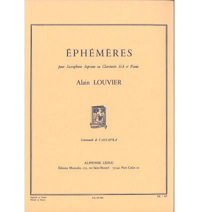 Ephémères (Sax sop ou cl sib & pno) FFEM 2005 sax ...