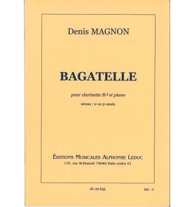 Bagatelle (version cl & piano) niv.2e ou 3e année ...