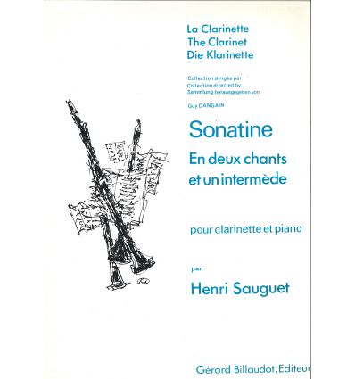 Sonatine (cl & piano) 2e mouvement : clarinette se...