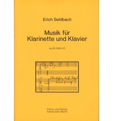 Musik op.29 (1936/37, éd. 1996) cl & piano