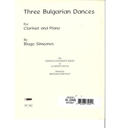 3 Bulgarian Dances (cl & pno)
