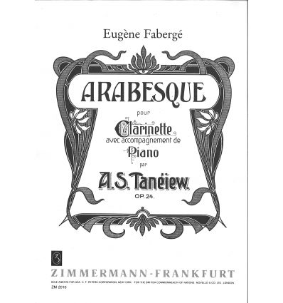 Arabesque op.24 (composer: also spelt Tanejev, Tan...
