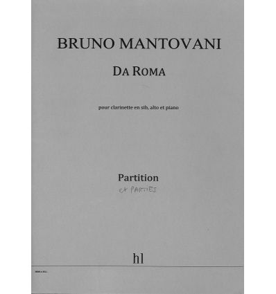 Da Roma, trio cl, vc, pno, publ. 2005. Score only