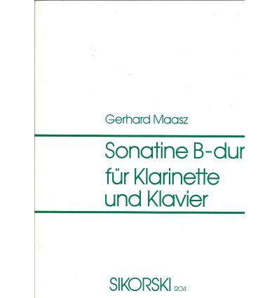 Sonatine B-Dur für Klarinette und Klavier (= clari...