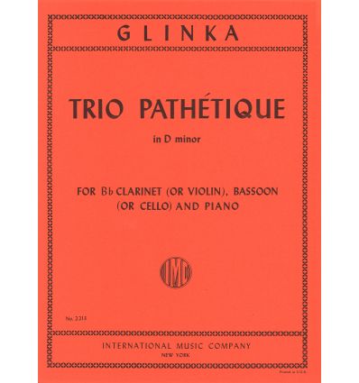 Trio pathetique in b (Cl bn/vc piano) éd. I.M.C. P...