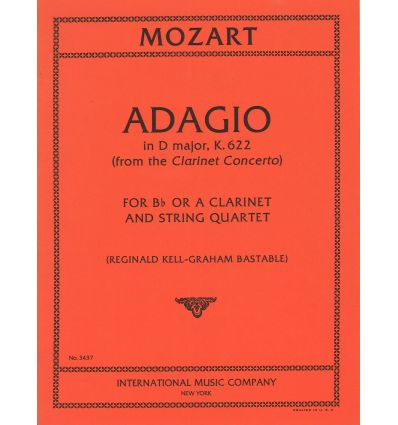 Adagio en ré maj. K622 (cl. sib ou la/quatuor à co...