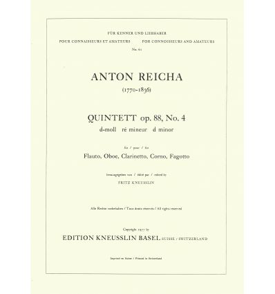 Quintett op.88 n°4 d-Moll (Quintette à vent)