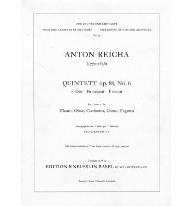 Quintett op.88 n°6 F-Dur (Quintette à vent)