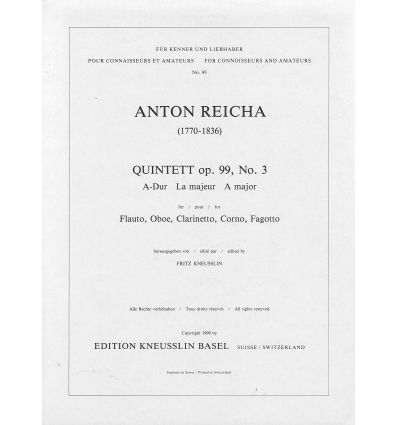 Quintett op.99 n°3 A-Dur (Quintette à vent)