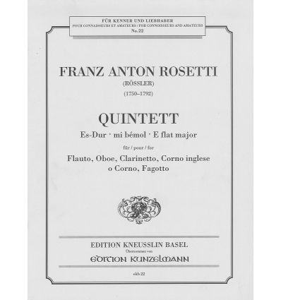 Quintett Es-Dur (Quintette à vent : fl, hb, cor an...