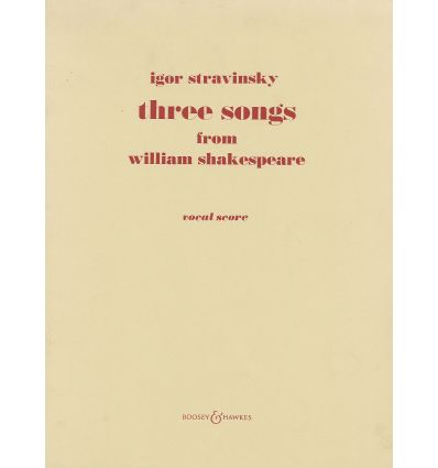 3 Songs from Shakespeare : voix+piano (parties mez...