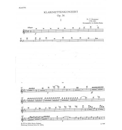 Konzert Es-dur op.36: parties d'harmonie (fl, 2 hb...