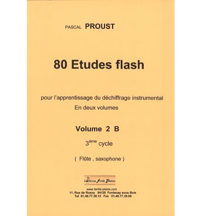 80 Etudes Flash vol.2B, 3e cycle (sax ou flute) po...