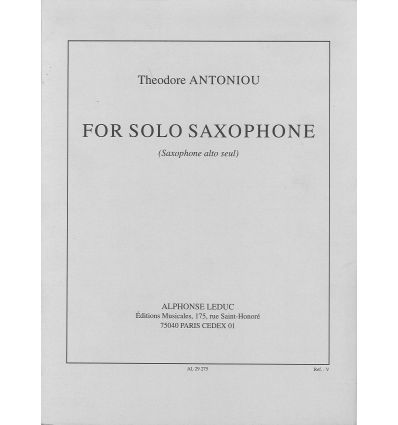 For solo saxophone (sax alto seul, difficile) 8e d...