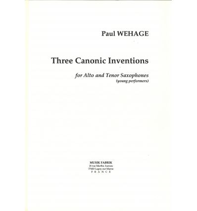 3 Canonic Inventions (2 sax: alto & tenor)