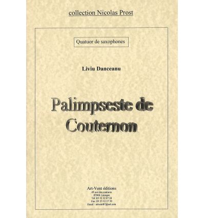 Palimpseste de Couternon (4 sax SATB, coll. N. Pro...