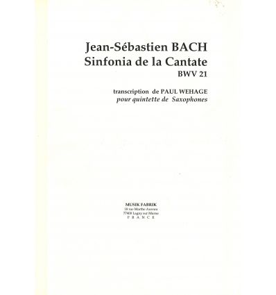 Sinfonia Cantate 21 (5 sax SSATB)