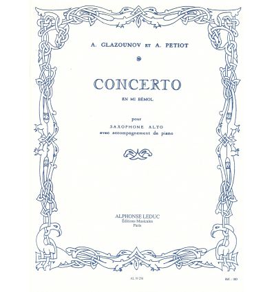 Concerto en mib (Sax & piano) = Glazunov in Englis...