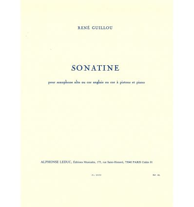 Sonatine (sax alto et piano)