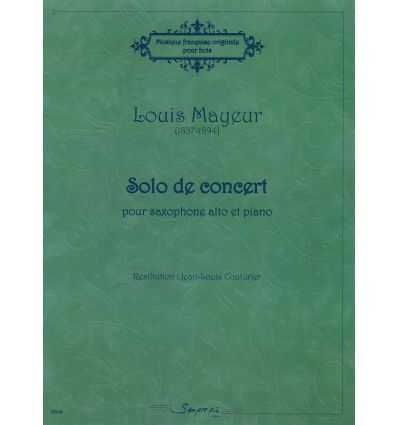 Solo de concert pour saxophone alto et piano (3e c...