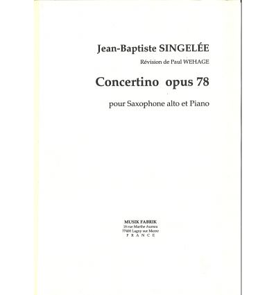 Concertino, Opus 78 for alto saxophone and piano (...