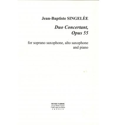 Duo concertant op.55, 2 sax (sop & alto) & piano. ...