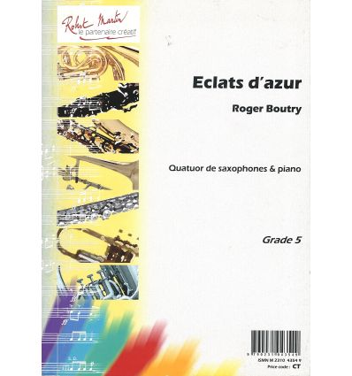 Eclats d'azur, version quatuor de saxophones et pi...