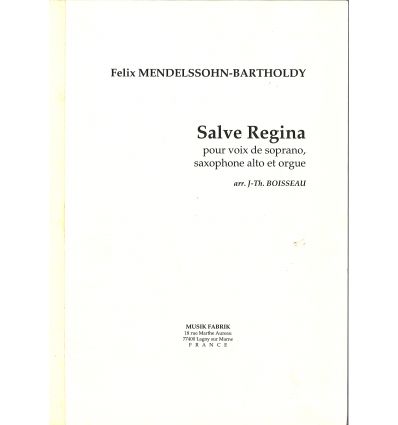 Salve Regina (voix sop, sax alto, orgue)