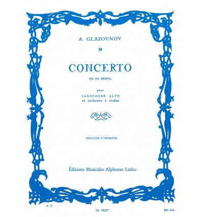 Concerto en Mib saxophone: Partition d'orchestre. ...