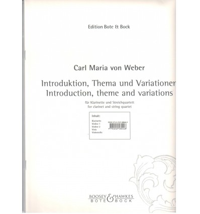 Introduction, Theme & Variations (cl & quatuor à c...