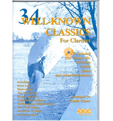 34 Well-known classics for clarinet+CD (Swan Lake,...