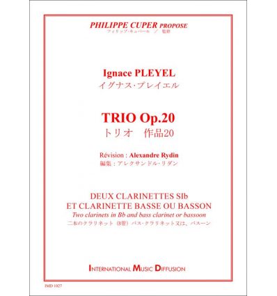 Trio op.20, 2 clar. sib et cl basse ou basson