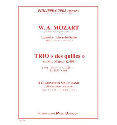 Trio N°7 des Quilles, adapt. 2 clar. sib et piano ...