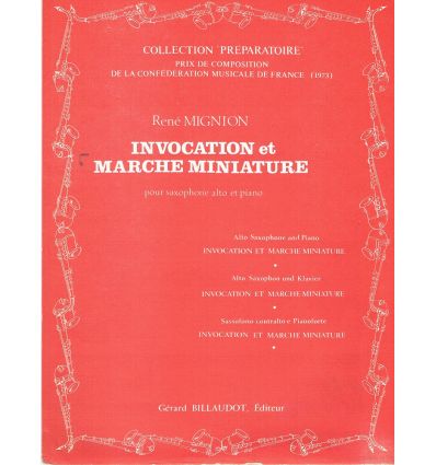 Invocation et marche miniature (sax alto & piano) ...