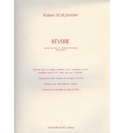 Reverie (Cl/ Sax mib ou sib et piano)(Billaudot) P...