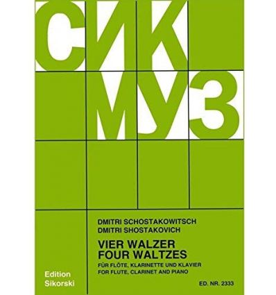 4 Waltzes (Fl, Cl, Pno) Ed. Sikorski (= 4 Valses) ...
