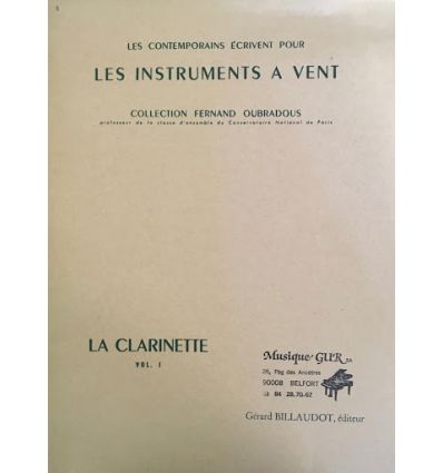 Les contemporains écrivent pour les instruments à vent - Clarinette Vol1
