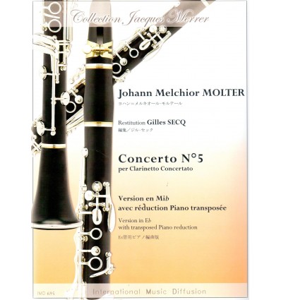 Concerto N°5, cl. mib et piano (piano transposé, l...
