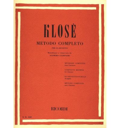 Metodo completo per clarinetto, revizione di Alami...