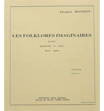 Folklores imaginaires n°1 (Partition de poche)