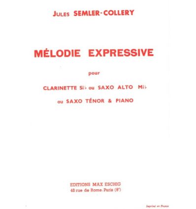 Melodie expressive (Cl ou sax alto ou ten. & piano...
