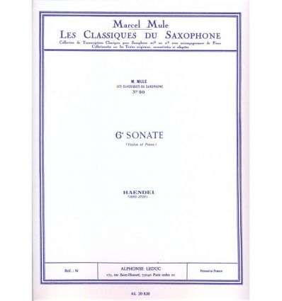 6e sonate (sax alto & piano)