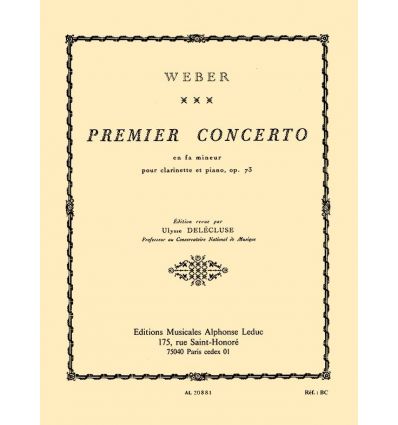 Concerto n°1 op.73 (Cl & piano, Ed. Leduc)